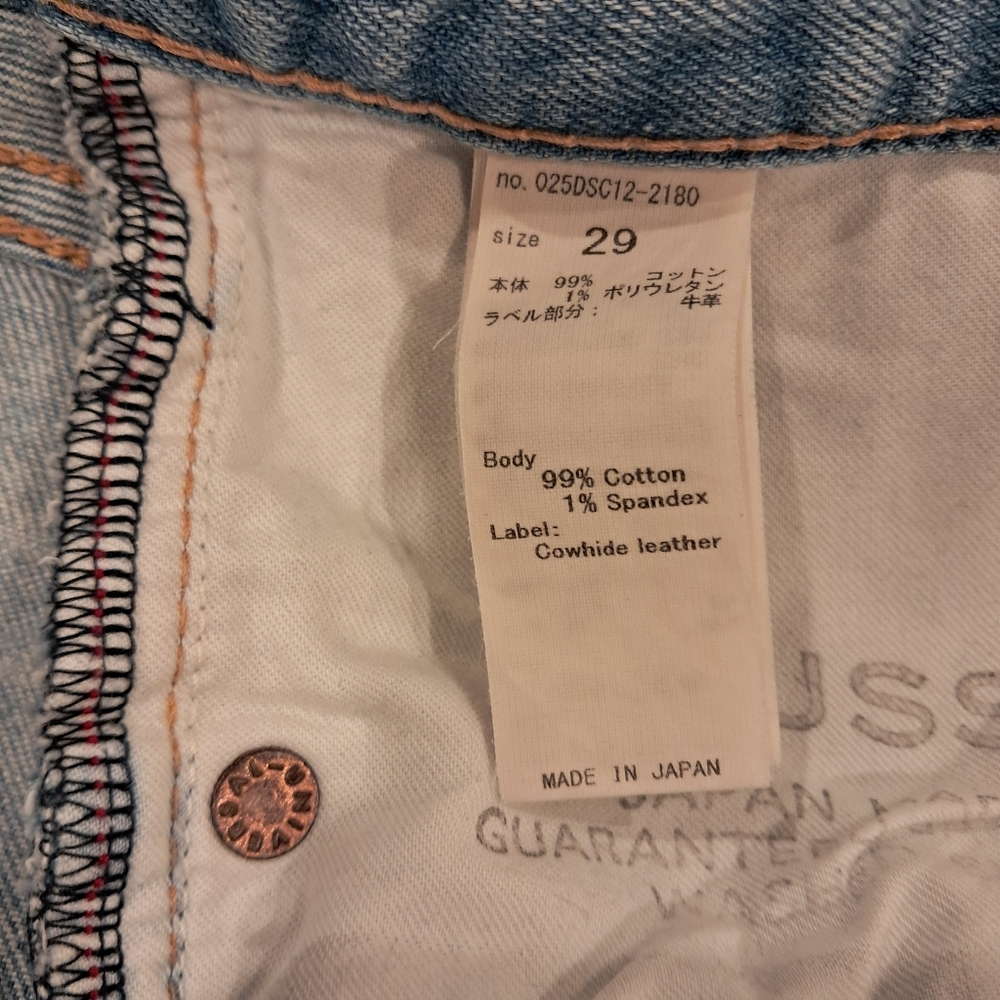 Moussy Vintage Hillrose Ankle Crop Jeans. Blue Size 29 Made In Japan Light Wash - Picture 9 of 10